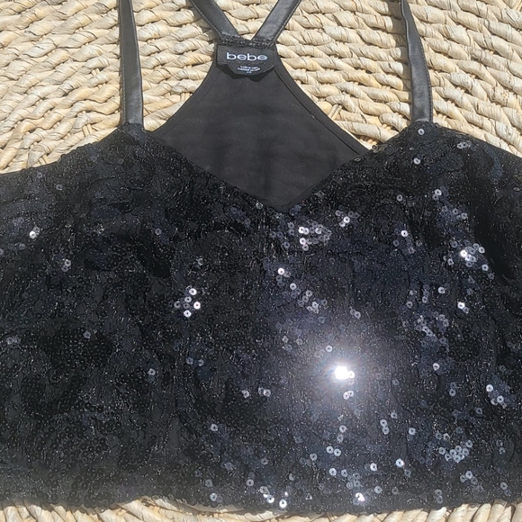 Bebe sequin crop top - Picture 4 of 8